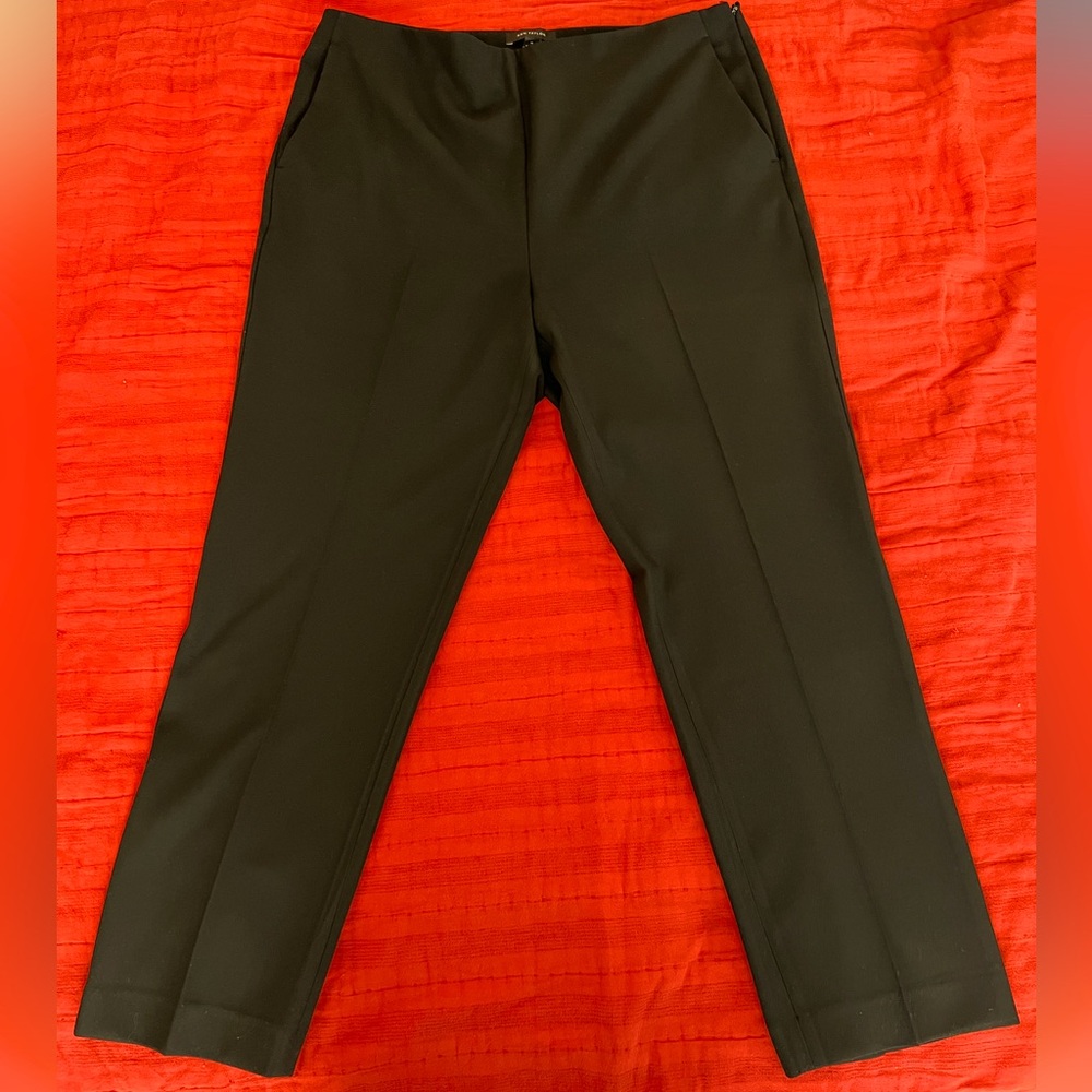 Ann Taylor Black Straight leg Side-Zip Ankle Pant in Bi-stretch